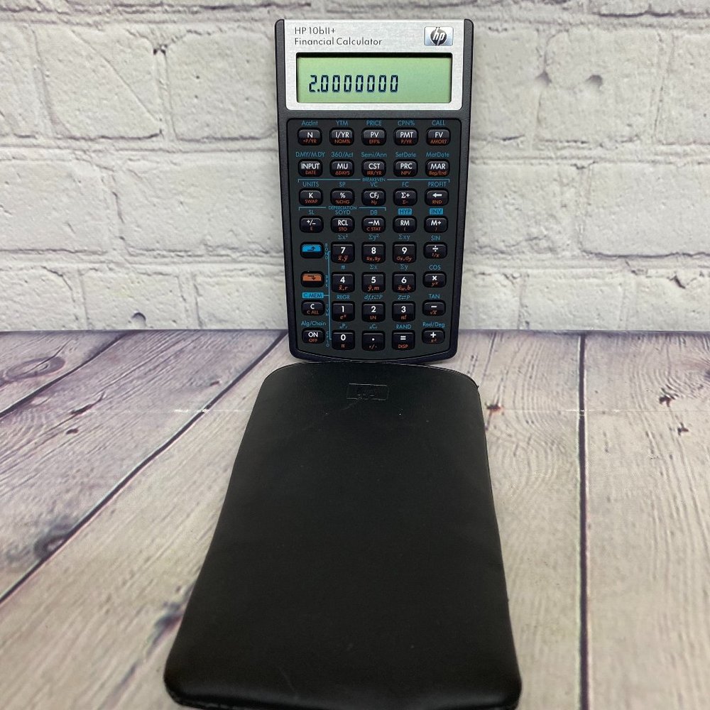 Financial Calculator Handheld HP 10bII Hewlett Packard Tested Works w/ Batteries